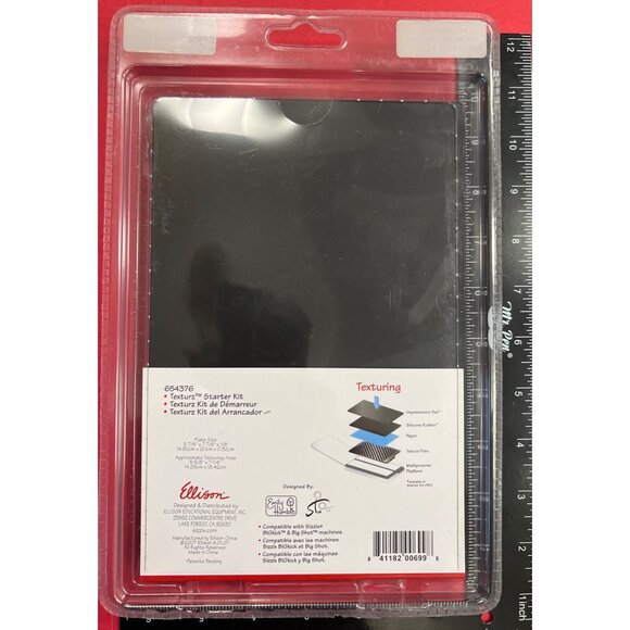 Sizzix Texturz Starter Kit 654376 With 6 Texture Designs For Embossing & Texture - Picture 2 of 2
